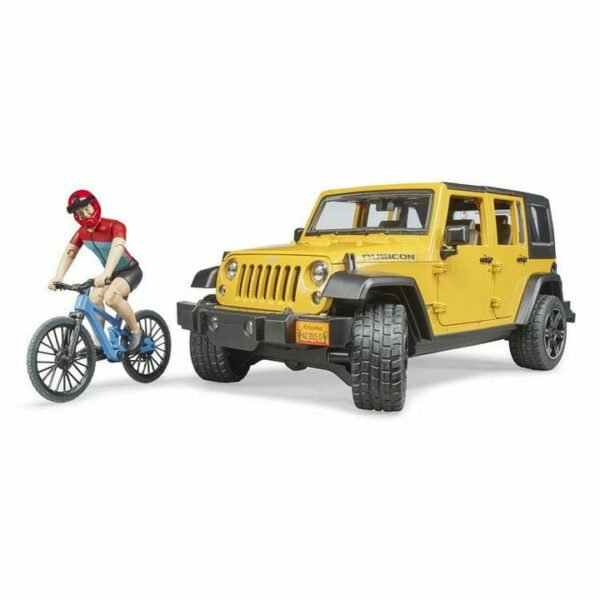 Jeep Rubicon Toy Car with Mountain Bike & Figurine