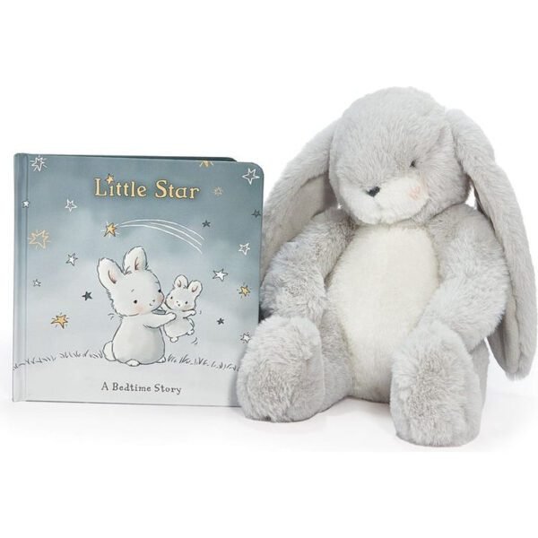 Little Nibble Bunny (Gray) Book & Plush Bundle
