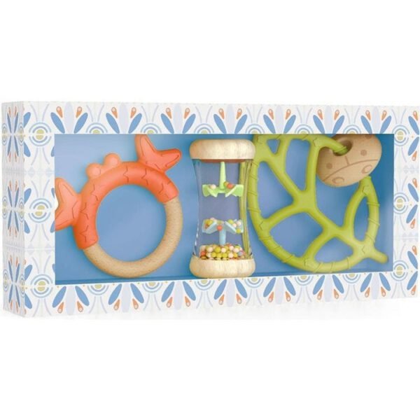 Baby White BabySet - 2 Teethers and Rattle