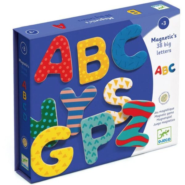 38 Big Letters Alphabet Wooden Magnets