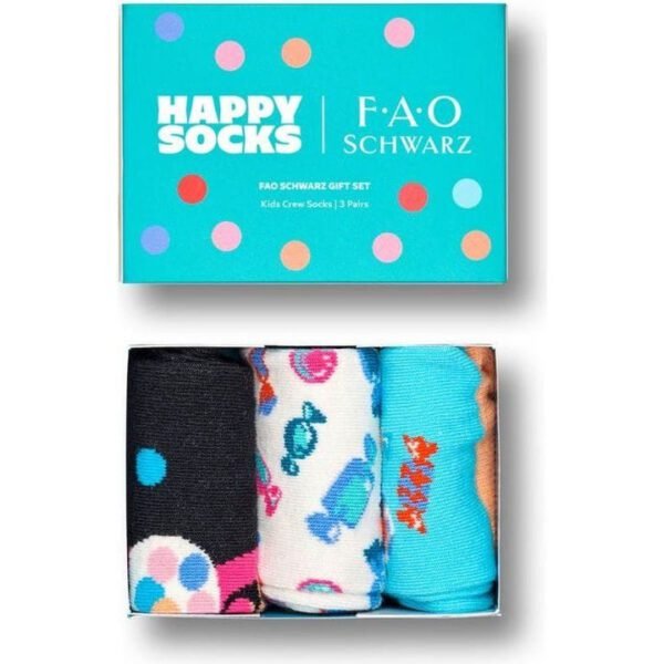 Kids 3-Pack Candy Socks Gift Set - Size 4-6 Years