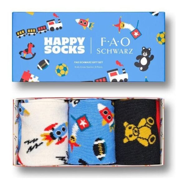 Kids 3-Pack Rockets & Toys Socks Gift Set - Size  4-6 Years