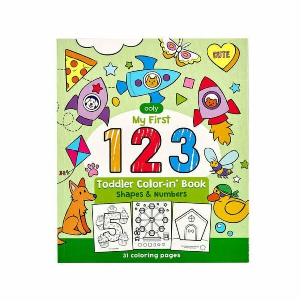 Toddler Coloring Book - 123 Shapes & Numbers