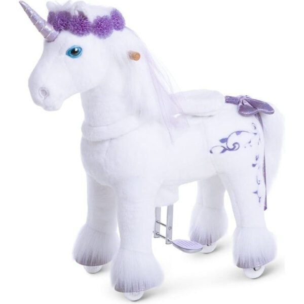 Purple Ride-On Unicorn - 4-8 Years