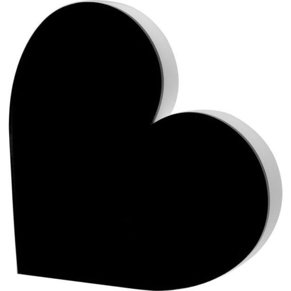 Shelf Decor Mirrored Heart - Black